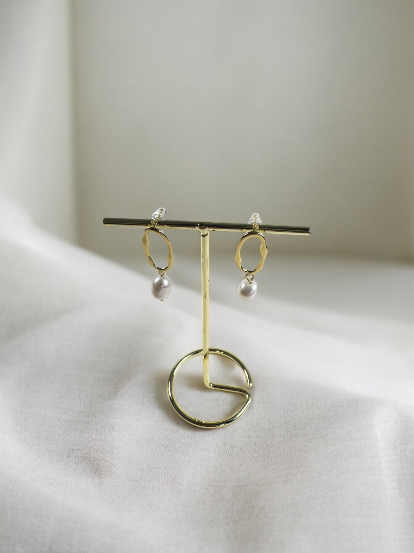 Adore Irregular Baroque Natural Pearl Earrings