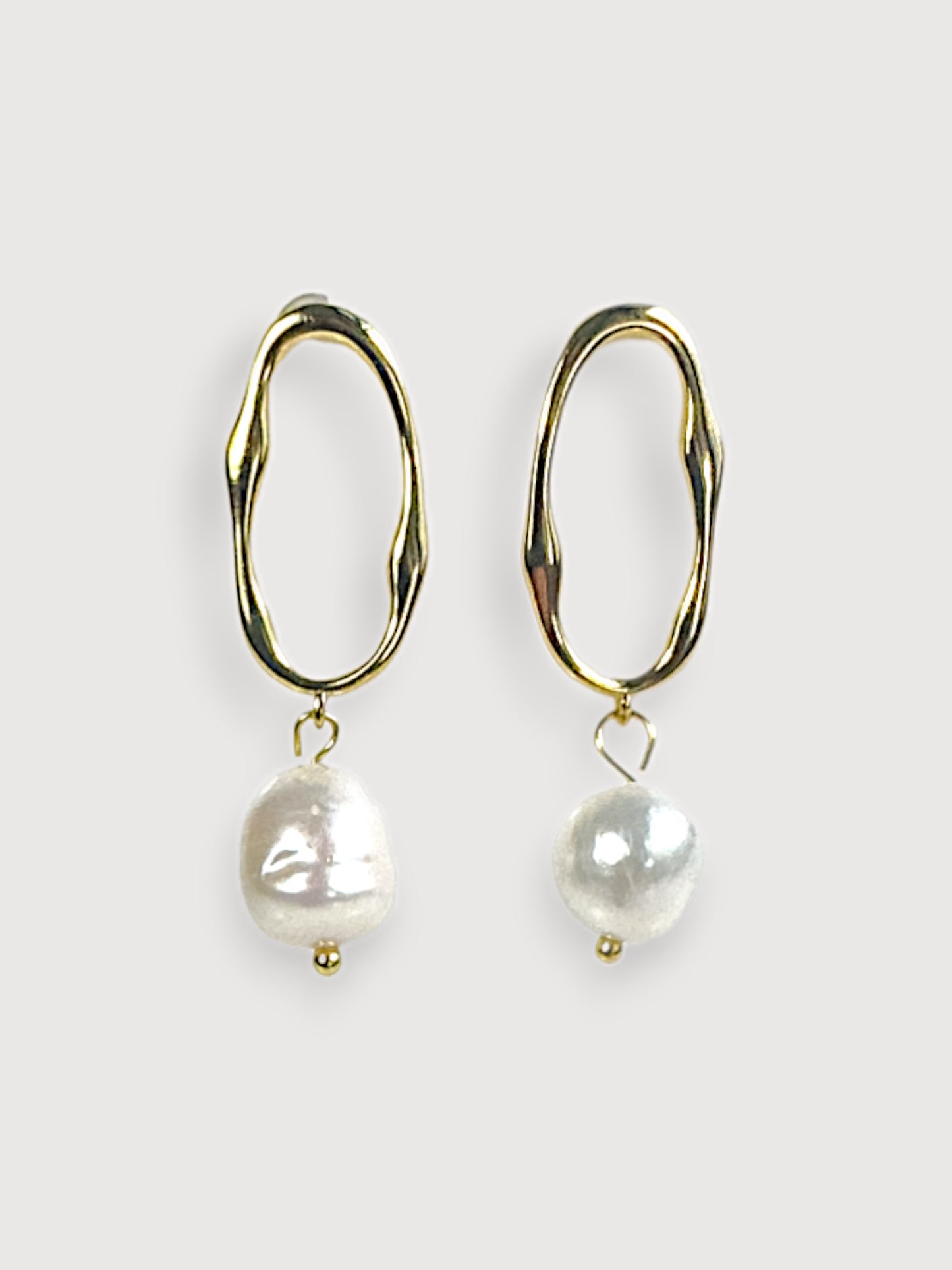 Adore Irregular Baroque Natural Pearl Earrings