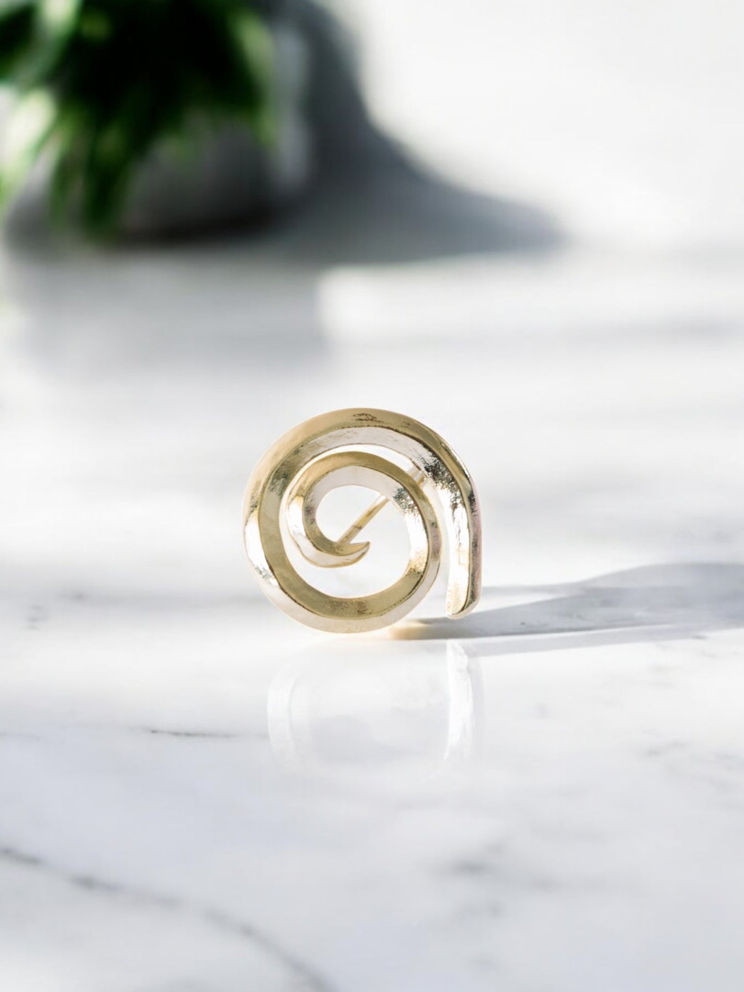 Alma Spiral Shaped Gold- Plated Ring