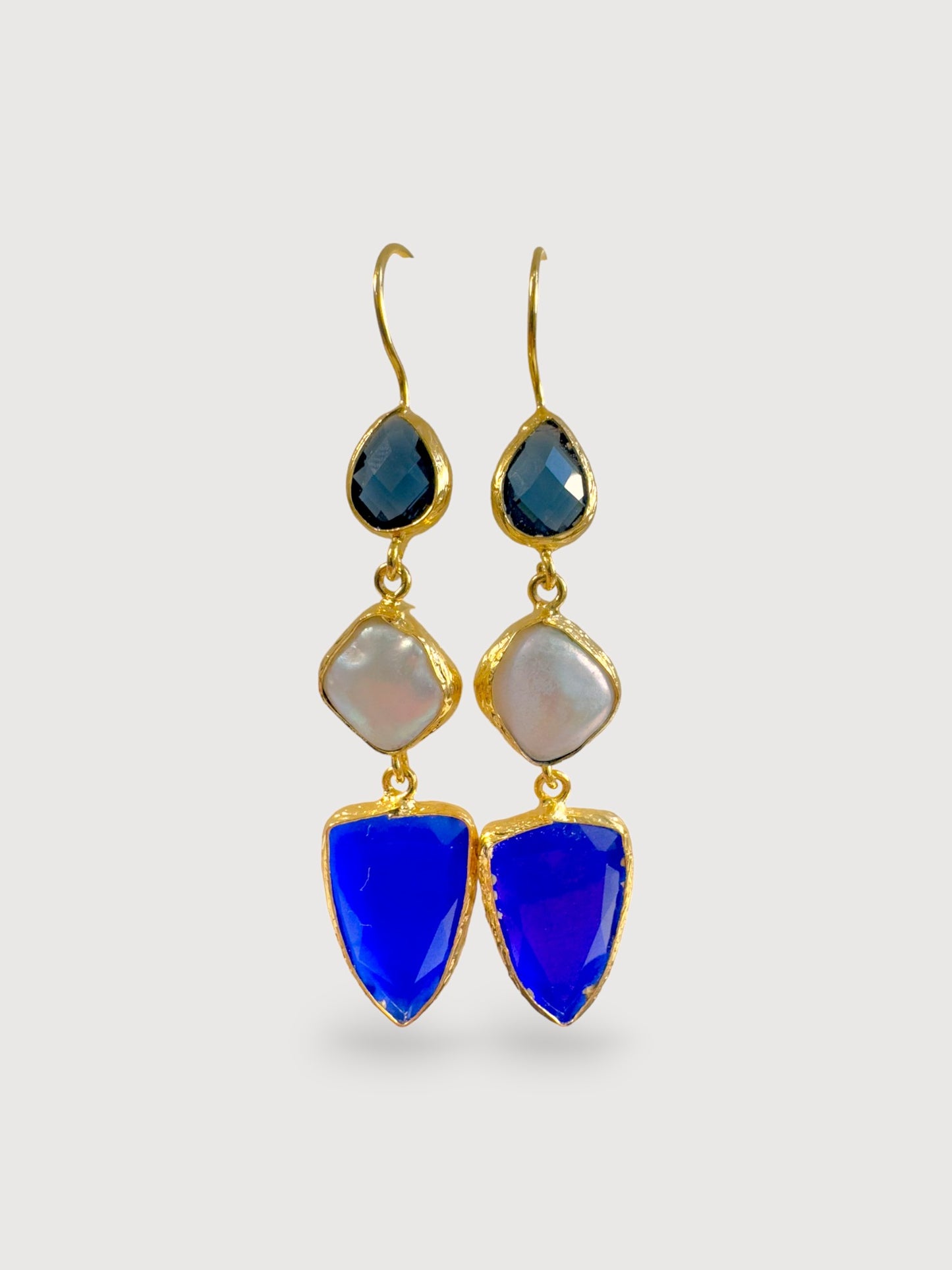 Verona Trio Natural Stone Earrings