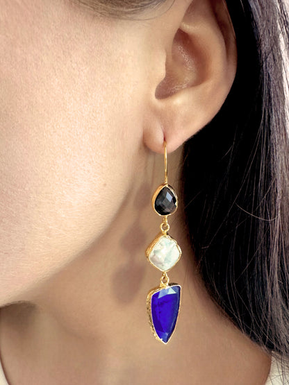 Verona Trio Natural Stone Earrings