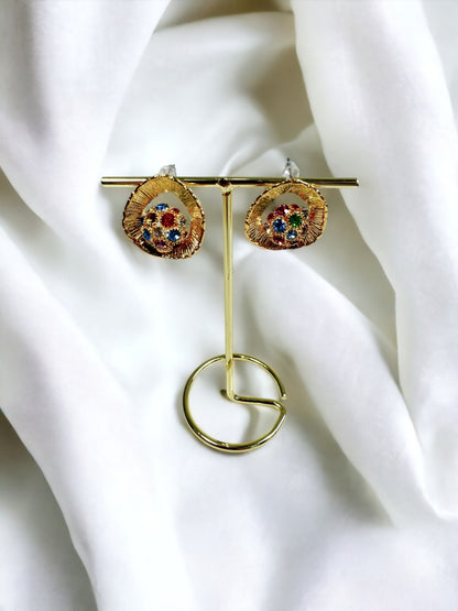 Chiara Zirconia Rainbow Earrings