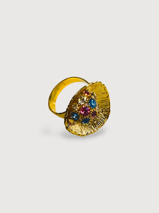 Chiara Zirconia Rainbow Adjustable Ring