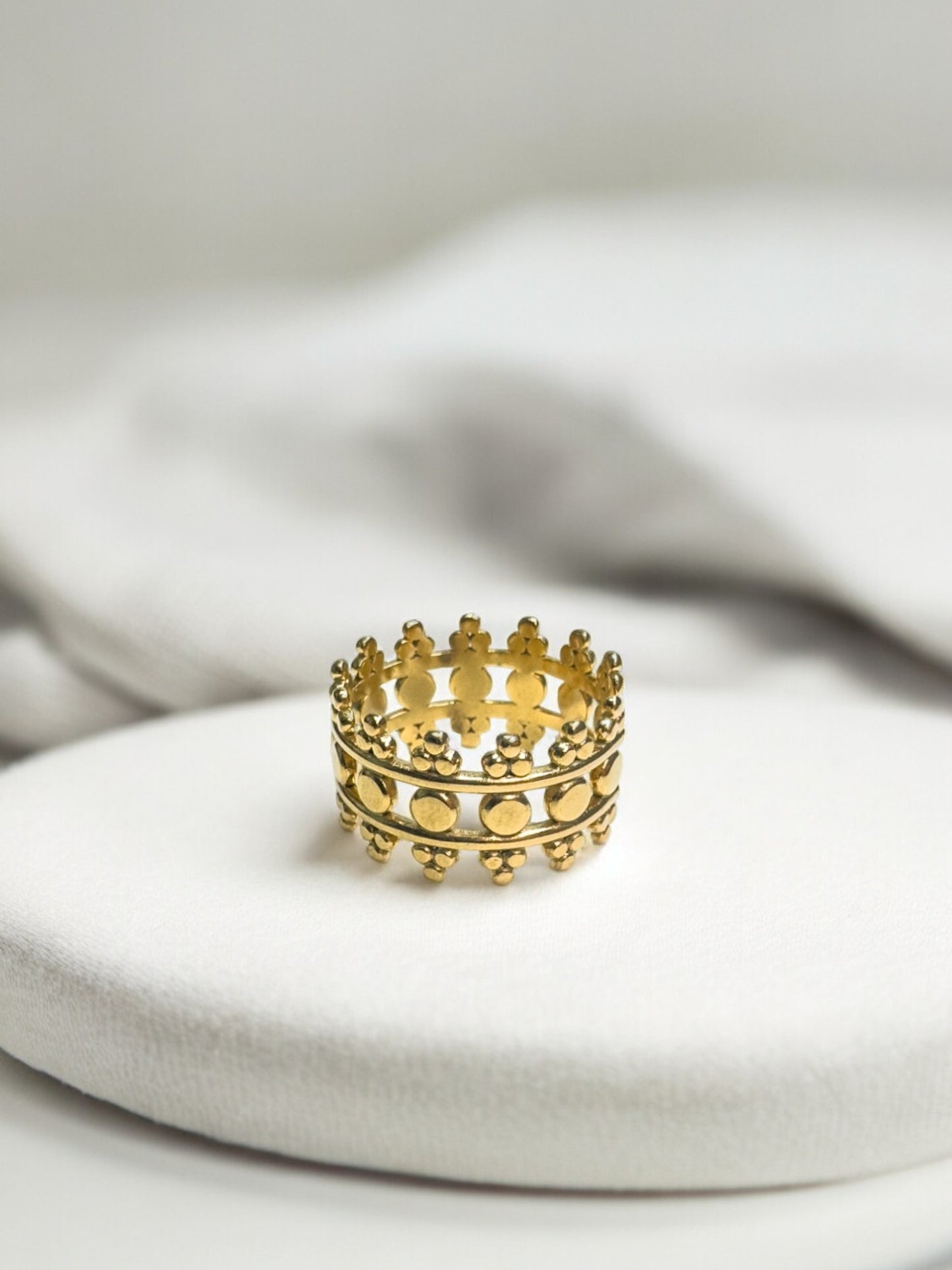 Astrid Stainless Steel Adjustable Ring