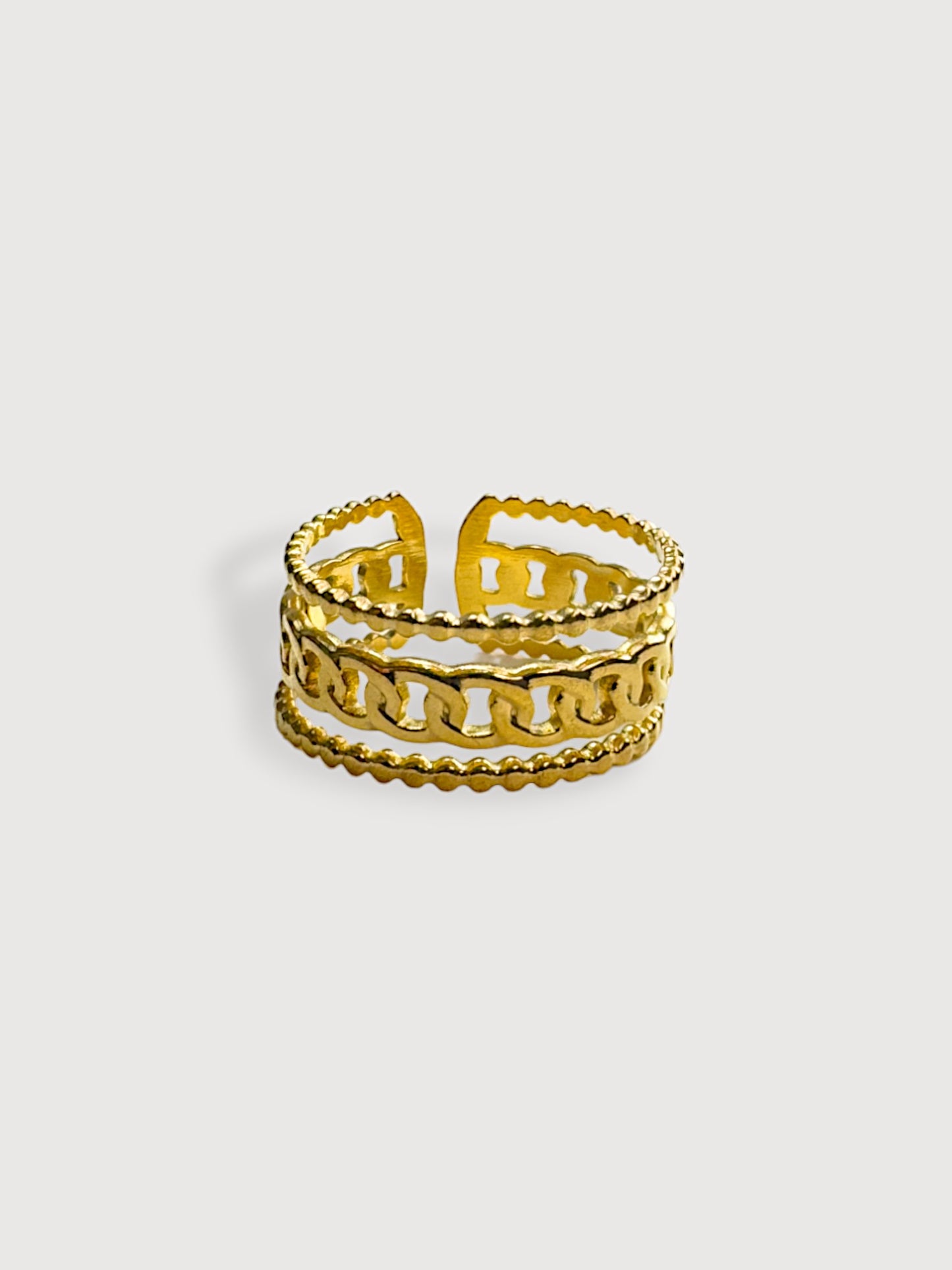 Stella Stainless Steel Adjustable Ring