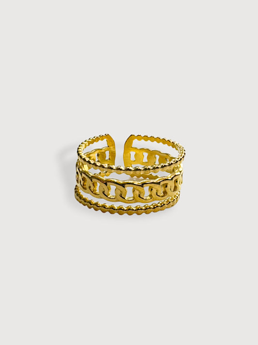 Stella Stainless Steel Adjustable Ring