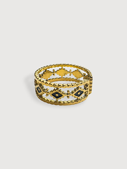 Veda Stainless Steel Adjustable Ring