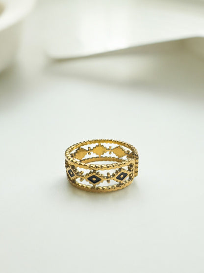 Veda Stainless Steel Adjustable Ring