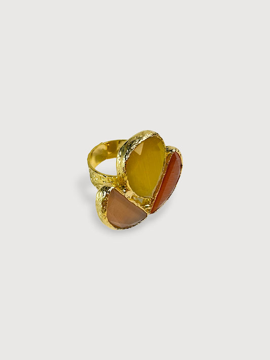 Amalfi Orange and Yellow Trio Ring