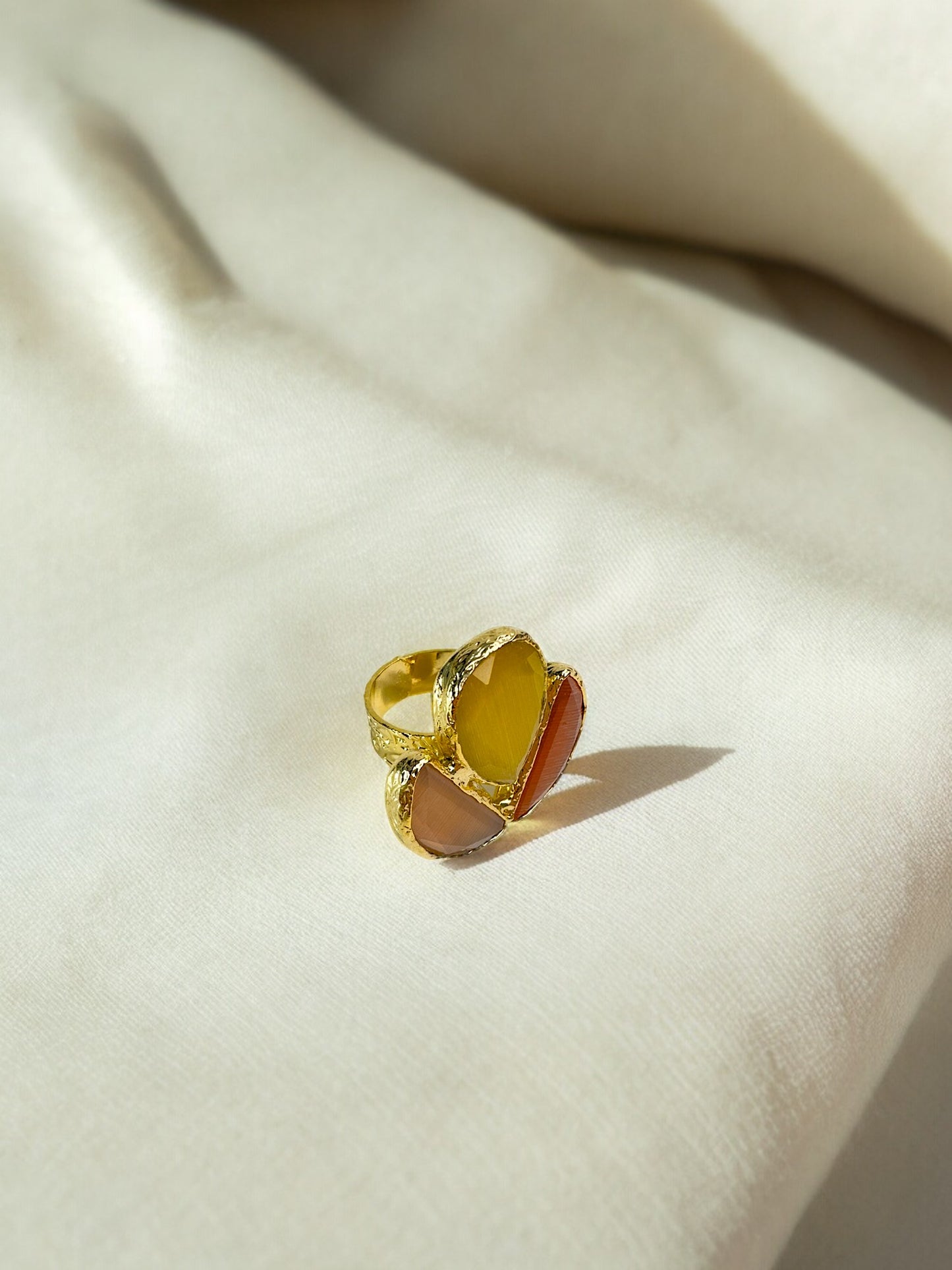 Amalfi Orange and Yellow Trio Ring