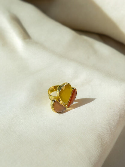 Amalfi Orange and Yellow Trio Ring