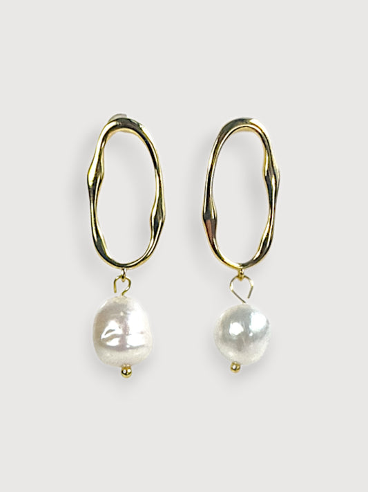 Adore Irregular Baroque Natural Pearl  Earrings