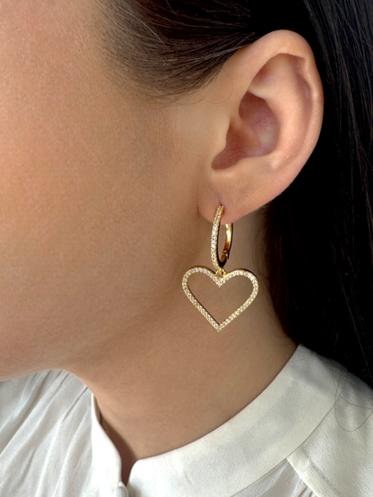 Amalia Heart Shaped Elegant Drop earrings