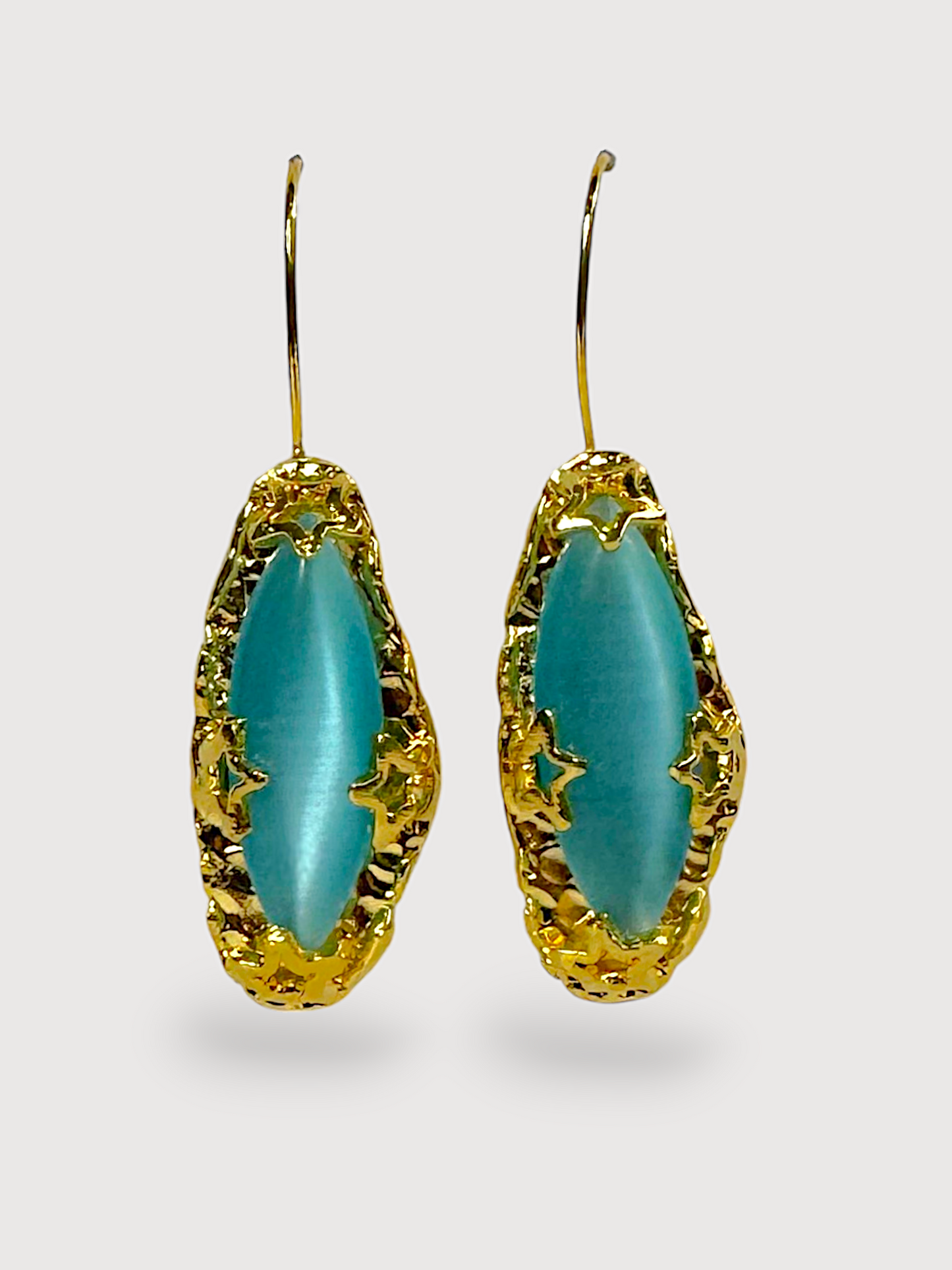 Celine Natural Stone Skye Blue Drop Earrings