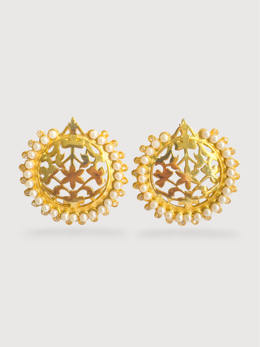 Saga Flower-Patterned  Earrings