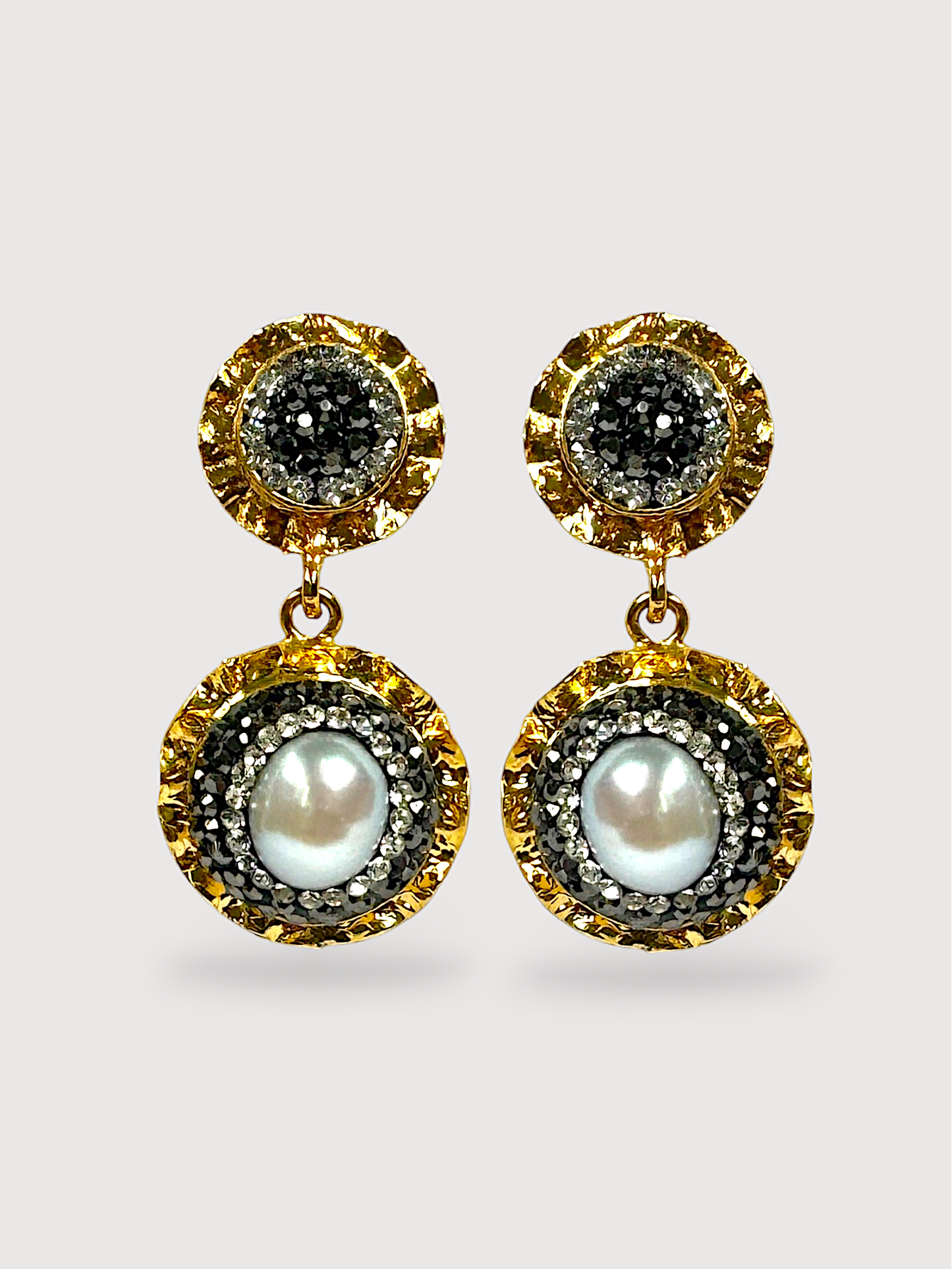 Luna Drop Earrings with Pearl